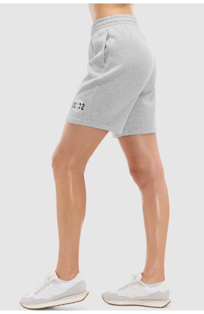 Peloton 5 In Soft Fleece Sweatshort, Alternate, color, Heather Grey