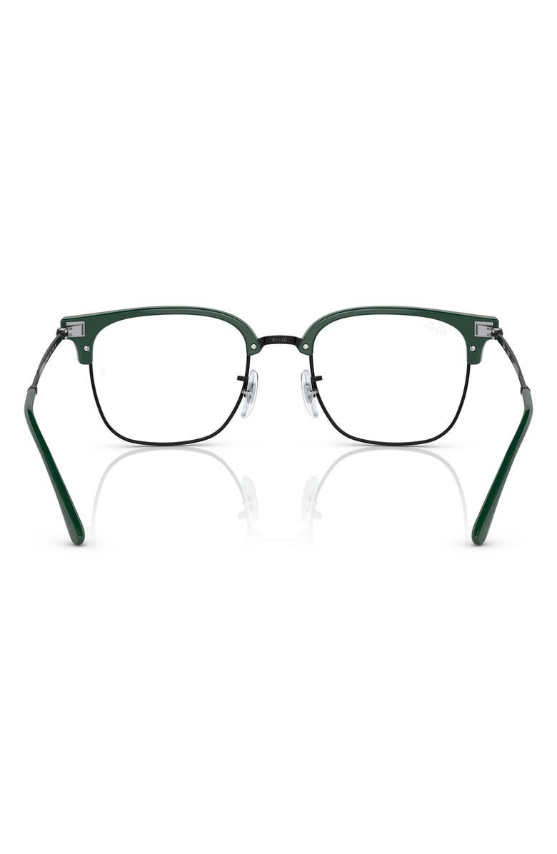 Ray-Ban New Clubmaster 51mm Square Optical Glasses, Alternate, color, Black Green