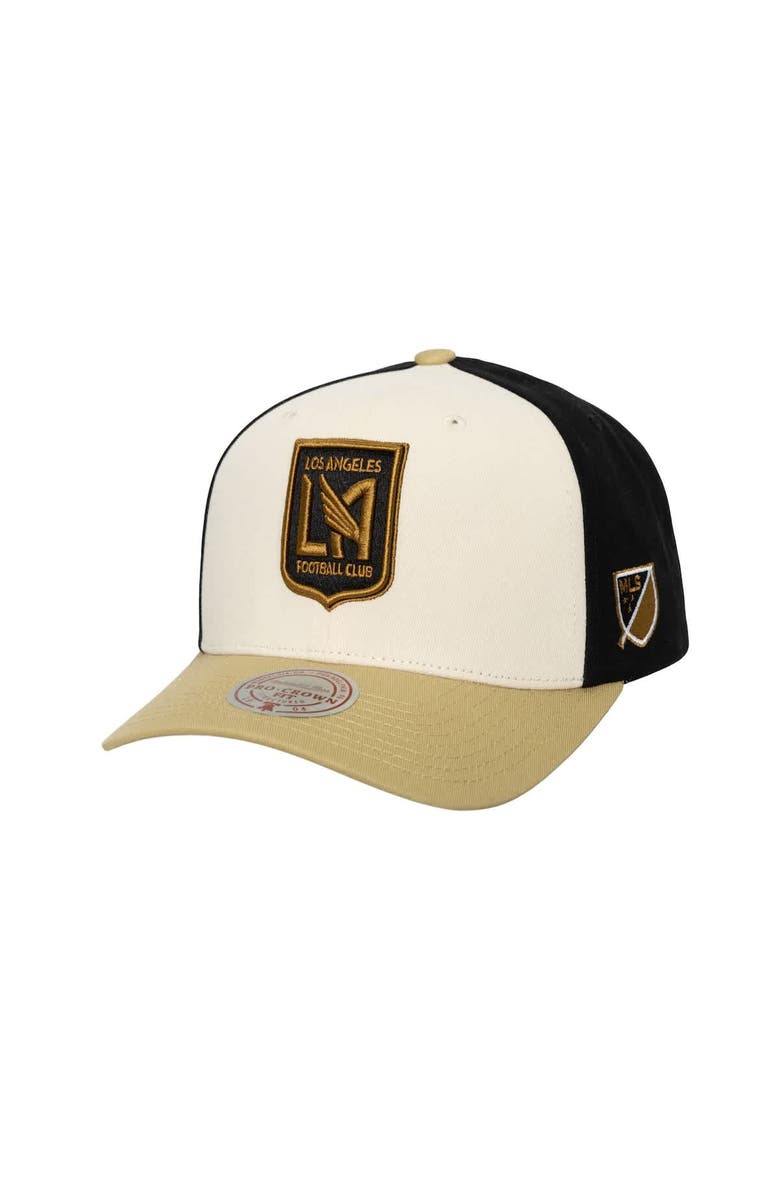 Mitchell & Ness Men's Mitchell & Ness Cream LAFC Brushed Off Pro Crown Snapback Hat, Main, color, 