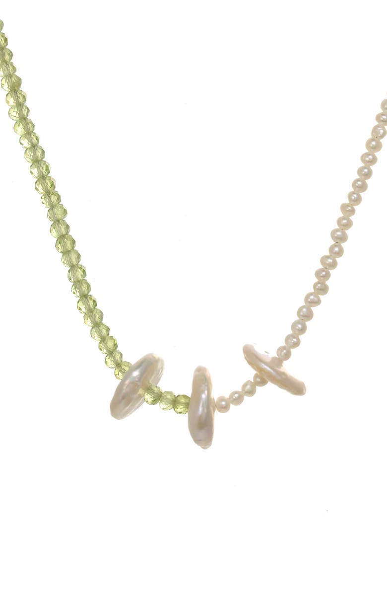KOZAKH Elodie Freshwater Pearl & Gemstone Beaded Necklace, Main, color, 