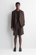 COS Pleated Linen Drawstring Shorts