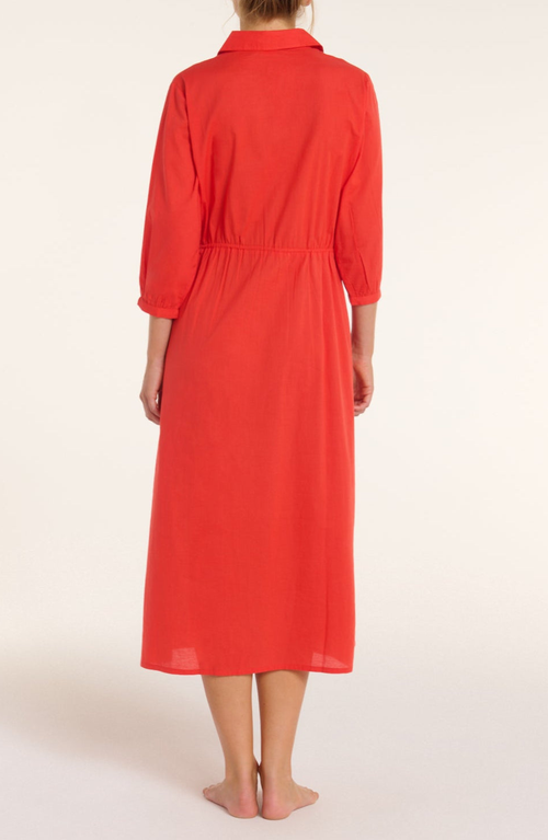 Hermoza Natalia Cinched Tie Cover Up In Red