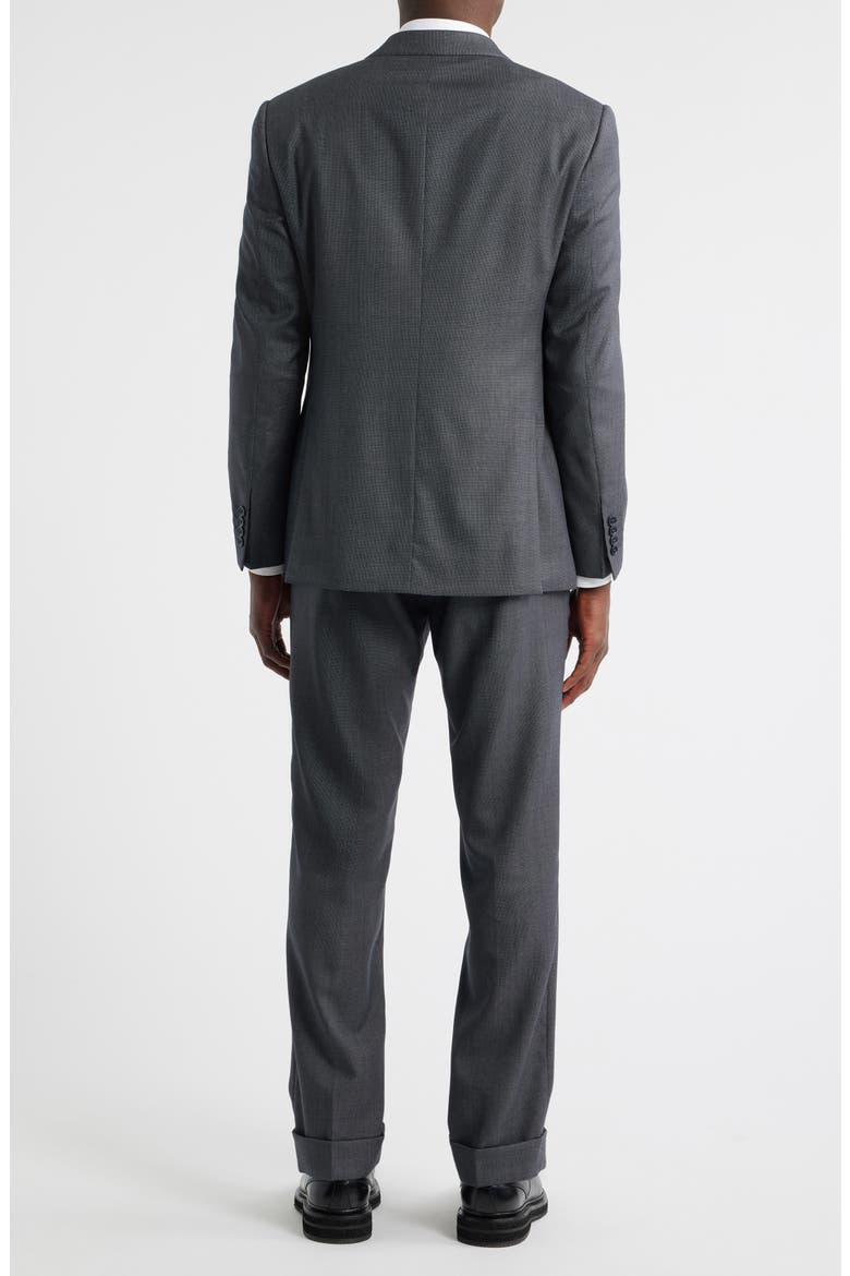 Grey Nailhed Virgin Wool Suit, Alternate, color, GRAPHITE