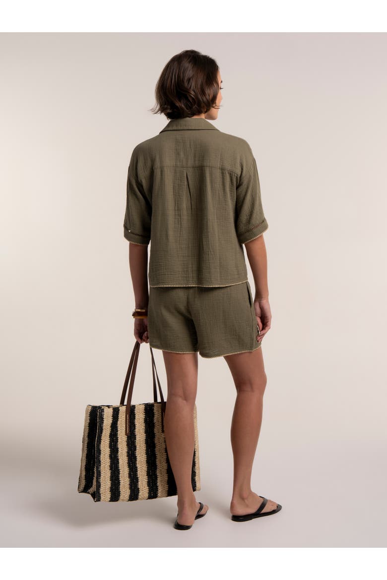 Bruna Blouse, Alternate, color, Khaki