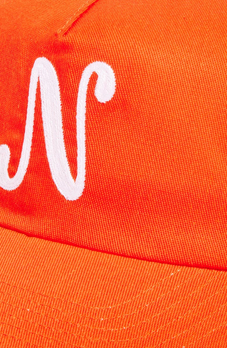 Noah Chainstitch Logo Trucker Hat, Alternate, color, Orange