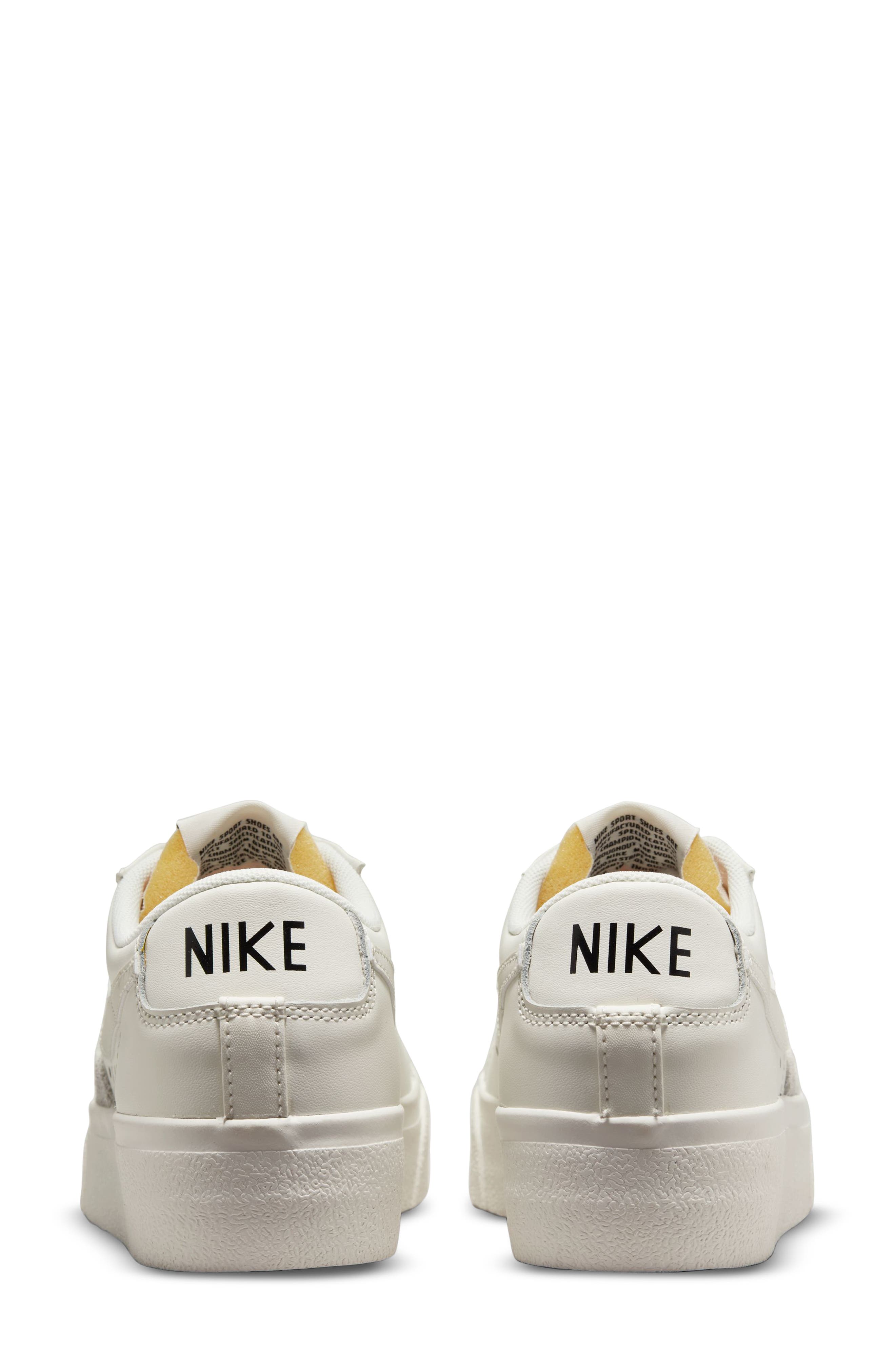 Nike Blazer Low Platform Sneaker, Alternate, color, Sail/ Sail/ Sail/ Black