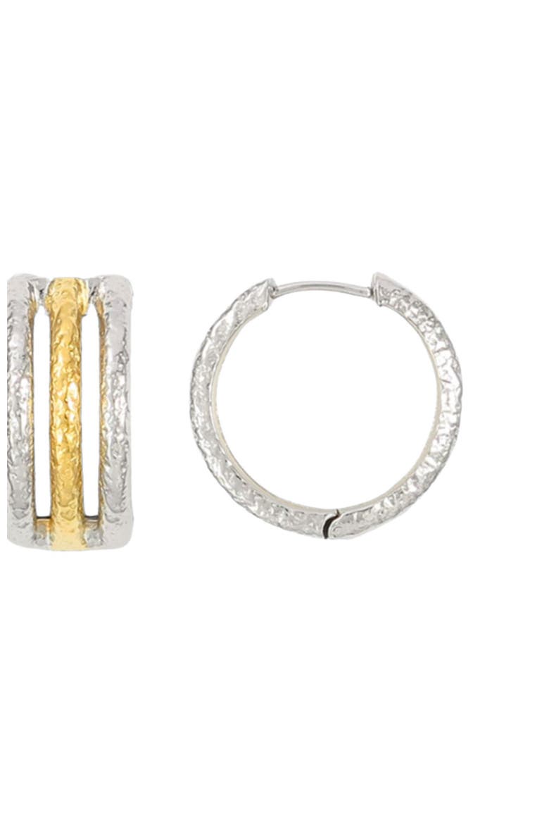 Multi Finish Triple Hoops, Main, color, Sterling Silver