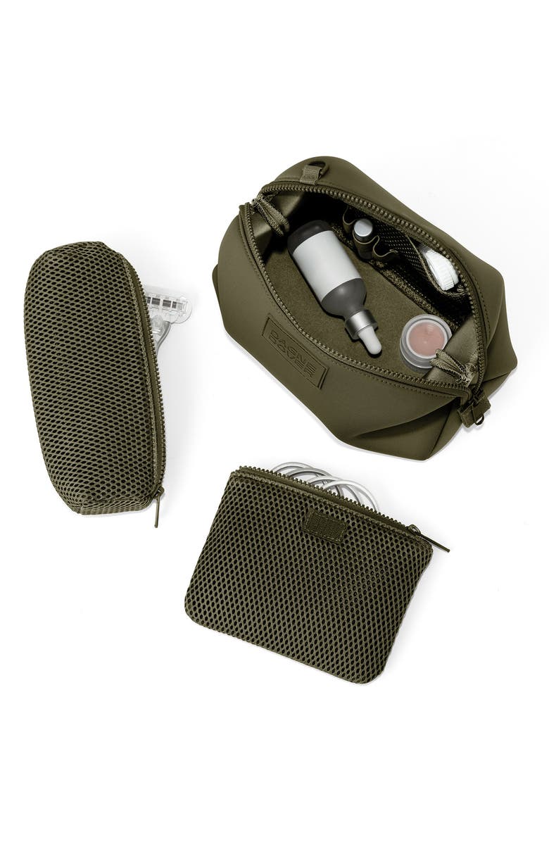 Dagne Dover Hunter Large Neoprene Toiletry Bag, Alternate, color, Dark Moss
