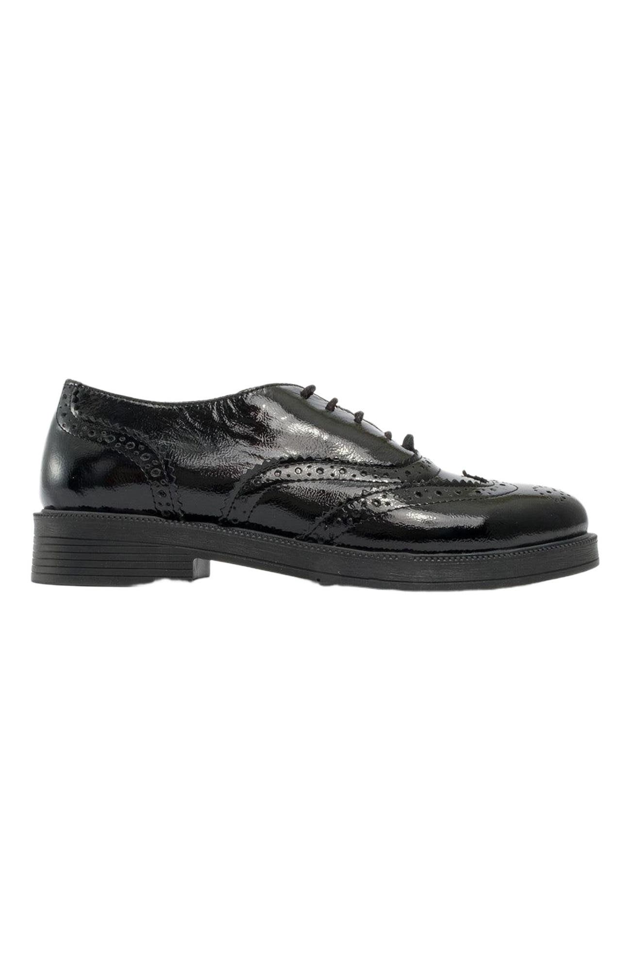 Forever &amp; Always Shoes Avra Leather Oxford, Alternate, color, Black Patent Leather