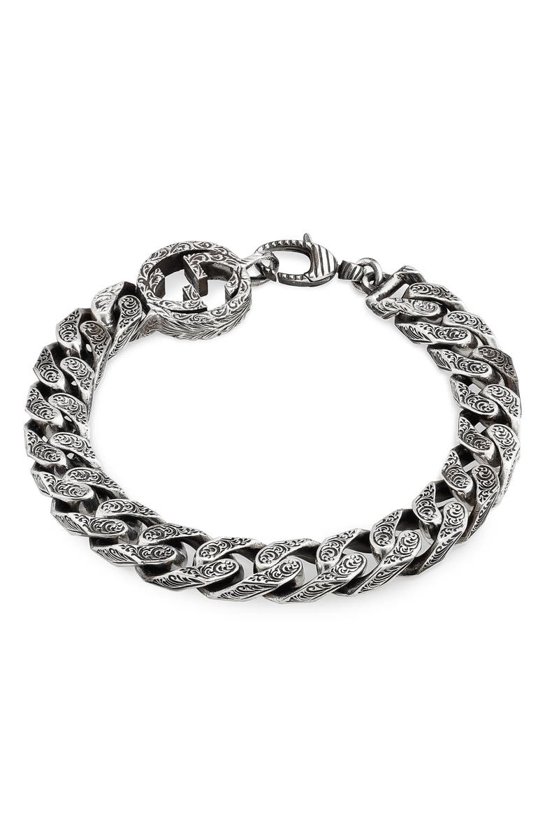 Gucci Interlocking-G Curb Chain Bracelet, Main, color, 