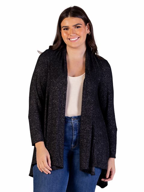 Open Front Long Sleeve High Low Cozy Cardigan
