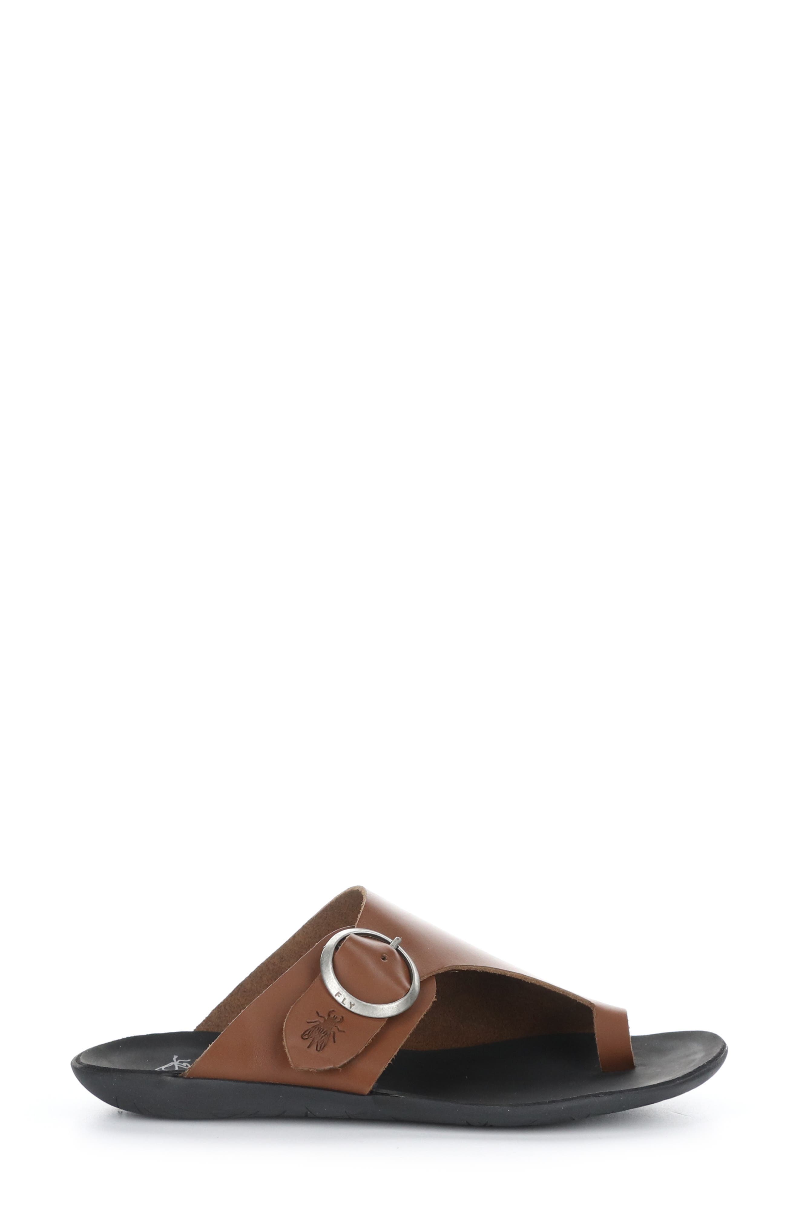 Mica Slide Sandal, Alternate, color, COGNAC BROOKLYN