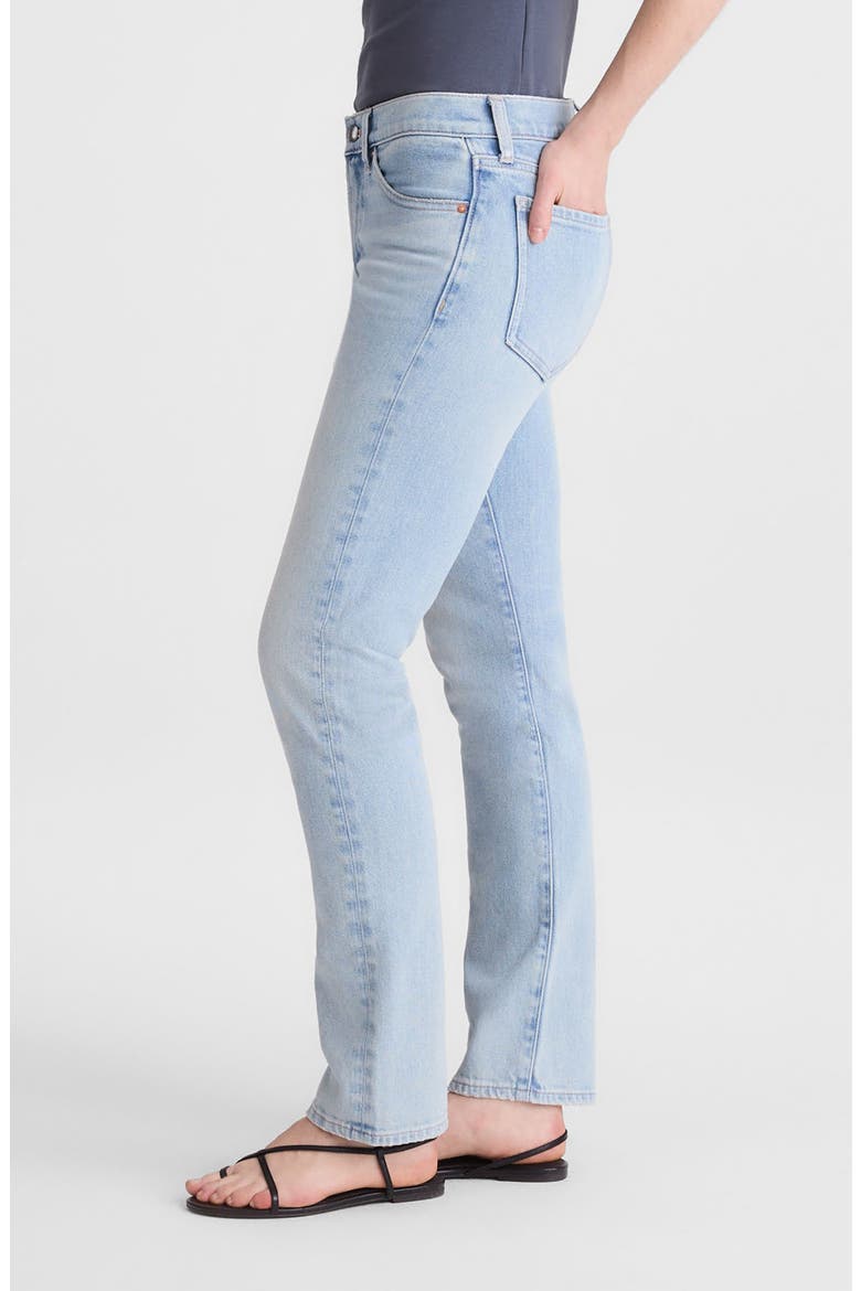 The Jules Slim Straight Jeans, Alternate, color, FOSTER WASH