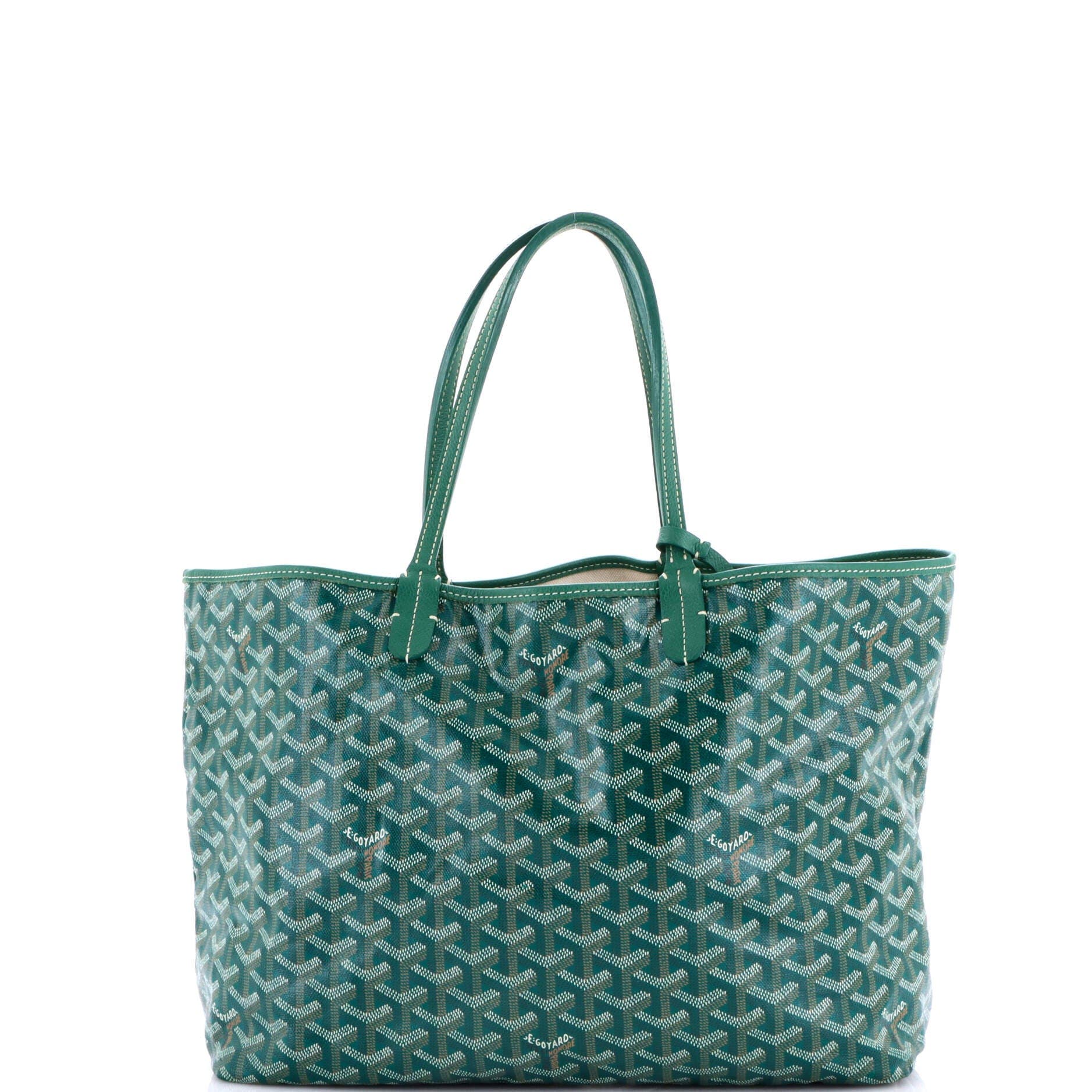 Pre-Owned Goyard Saint Louis Tote Printed Coated Canvas PM, Alternate, color, Green