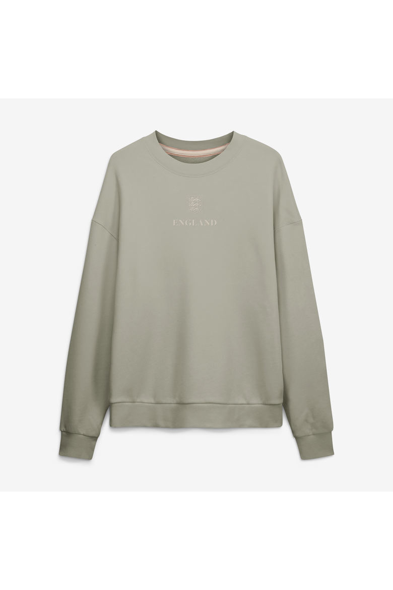 Men's Fanatics Khaki England National Team Oversized Muted Centre Sweatshirt, Main, color, Khaki