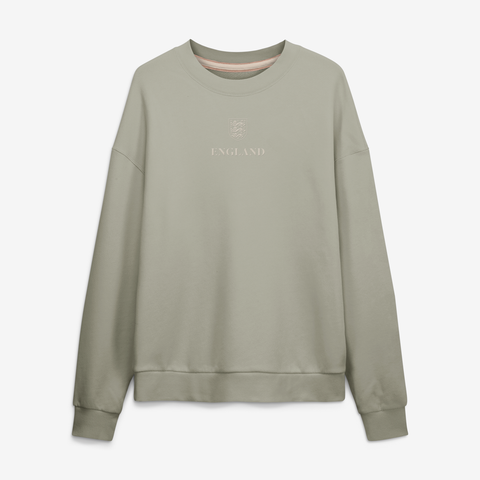 Men's Fanatics Khaki England National Team Oversized Muted Centre Sweatshirt