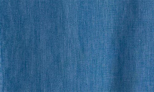 Seasalt Cornwall Grass Wave Sleeveless Linen Midi Dress In Blue