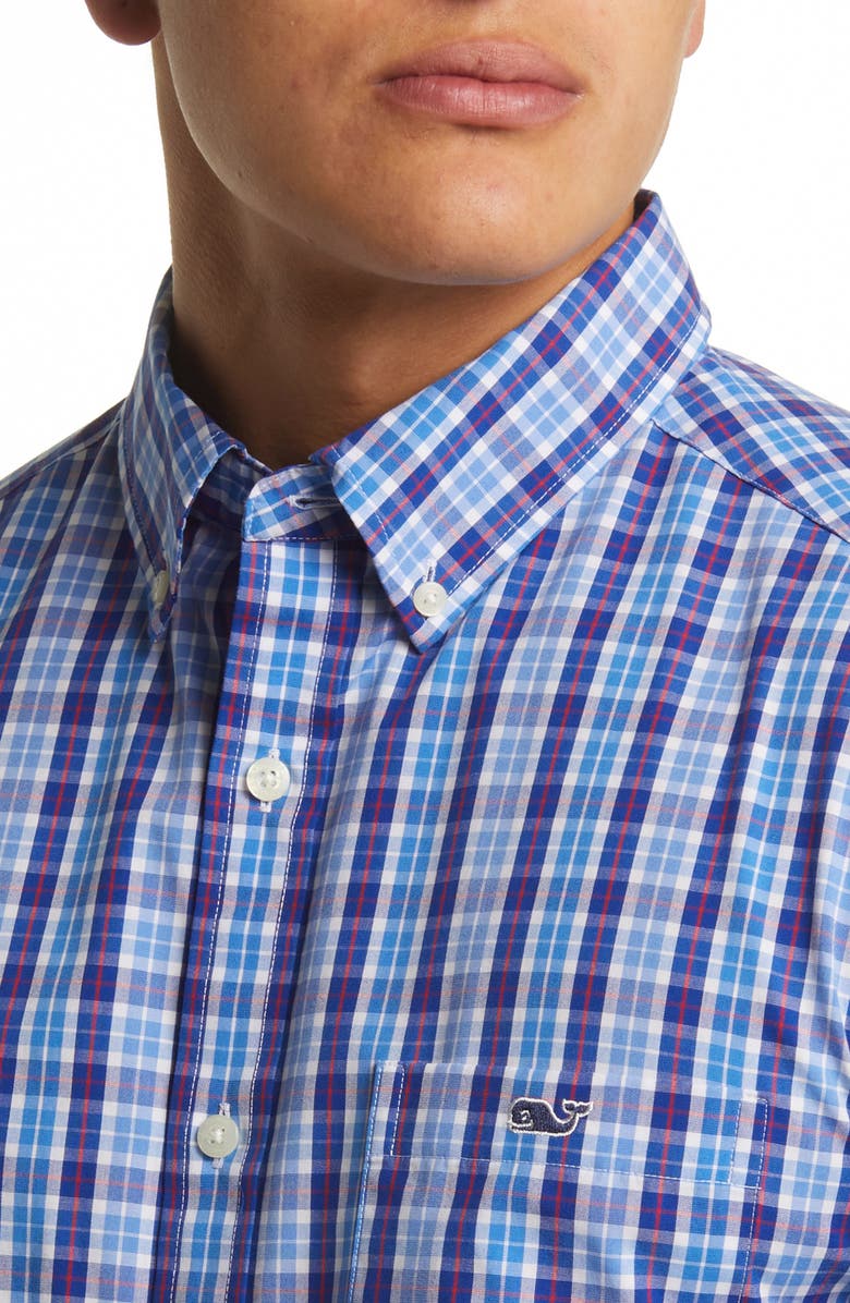 vineyard vines Tattersall Classic Fit Stretch Poplin Button-Down Shirt, Alternate, color,
