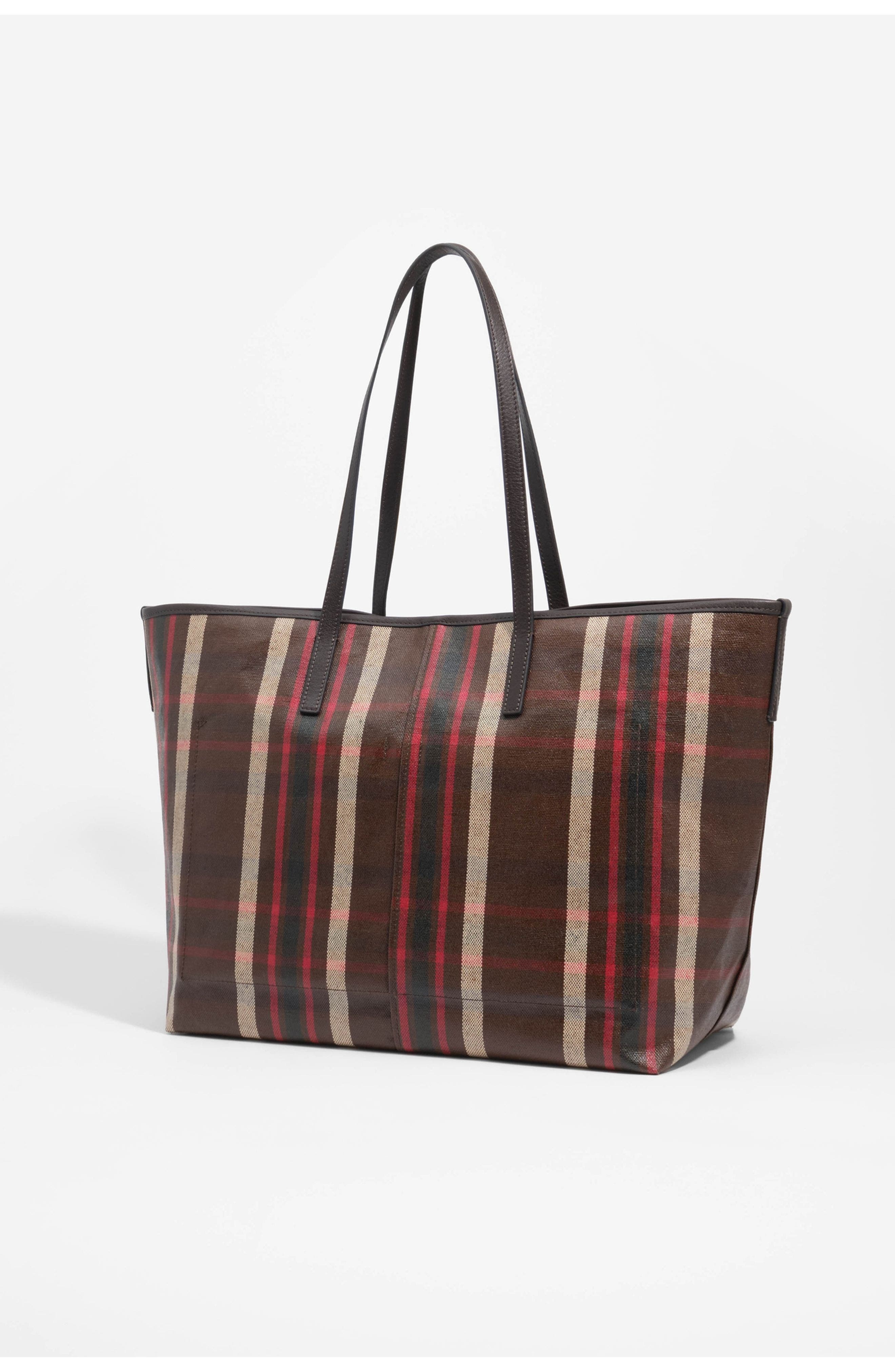 Large Tartan Shopper Bag, Alternate, color, TARTAN