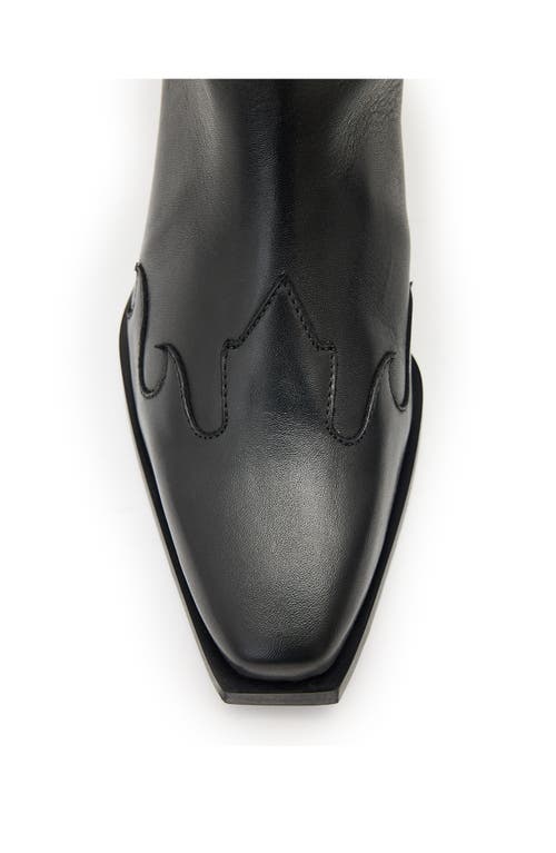 Allsaints Landon Over The Knee Western Boot In Black