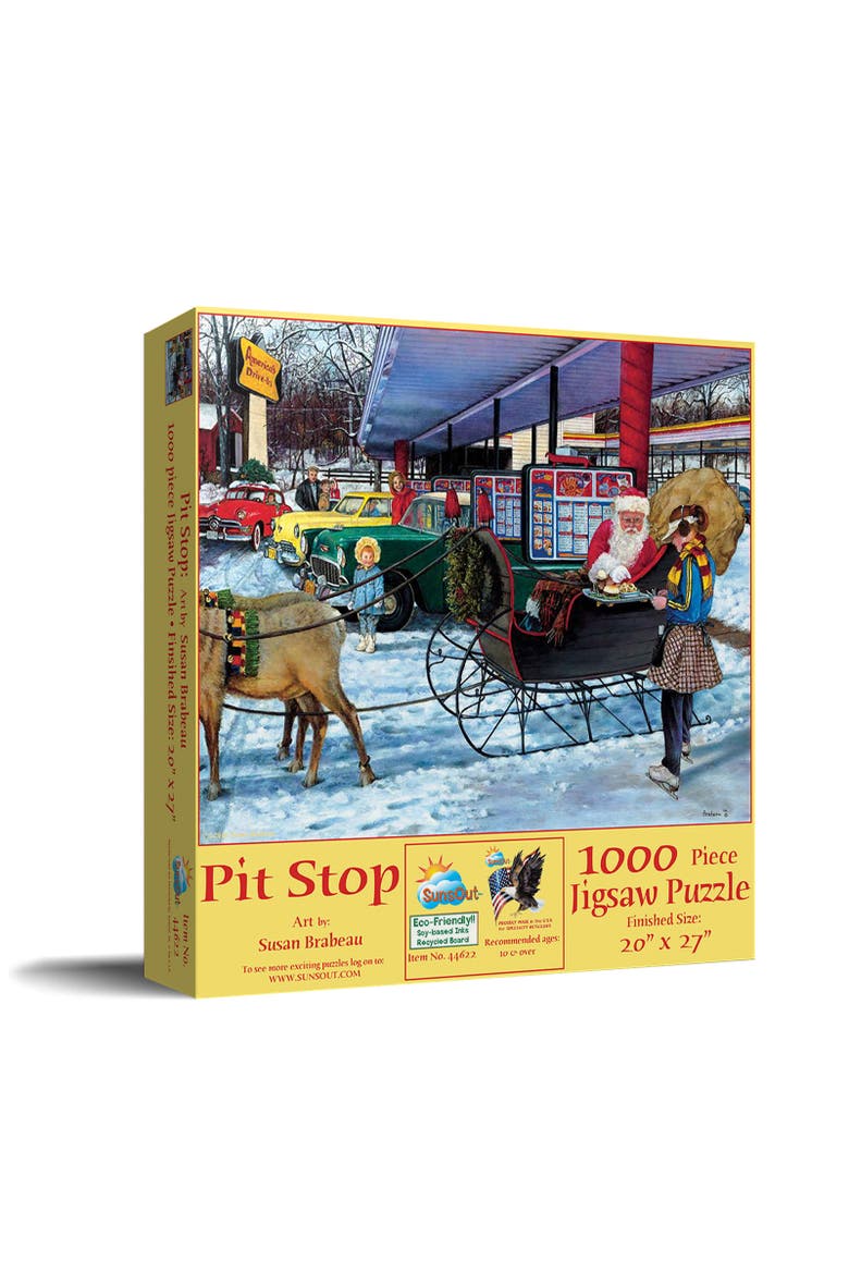 Pit Stop 1000 piece Jigsaw Puzzle for Adults, Main, color, Multicolor
