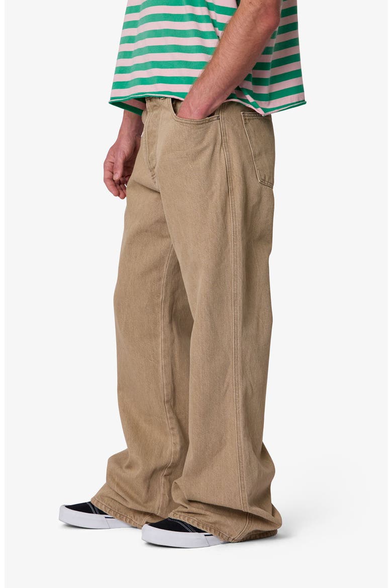 Washed Kick Flare Jeans, Alternate, color, KHAKI