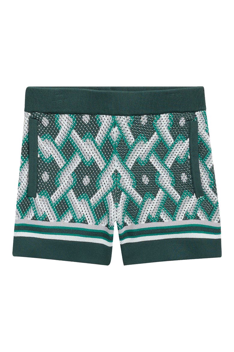 Kids' Knit Shorts, Main, color, GREEN MULTI