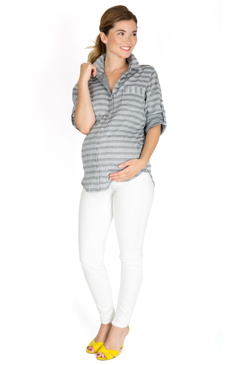 Nom Maternity Sadie Maternity/Nursing Shirt, Alternate, color, 