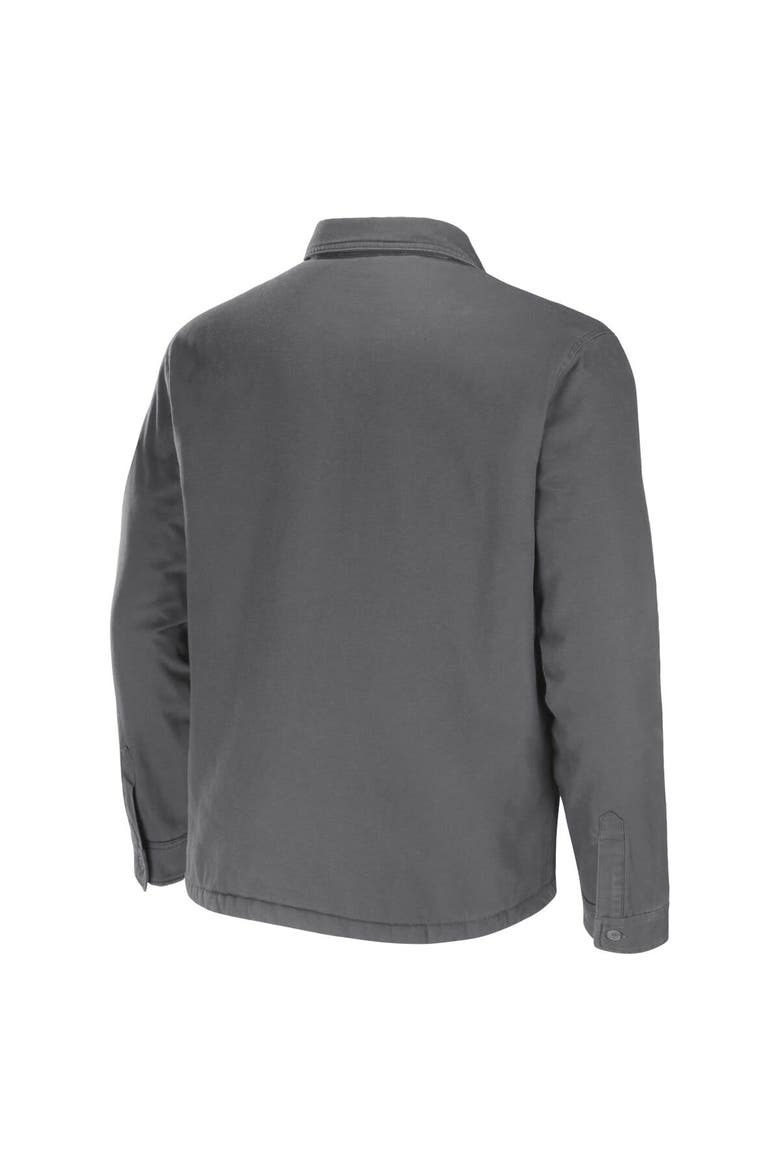 Men's NFL x Darius Rucker Collection by Fanatics Gray Los Angeles Chargers Canvas Button-Up Shirt Jacket, Alternate, color, Gray