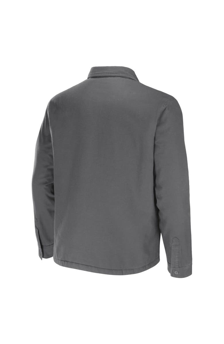 NFL X DARIUS RUCKER Men's NFL x Darius Rucker Collection by Fanatics Gray Los Angeles Chargers Canvas Button-Up Shirt Jacket, Alternate, color, Gray