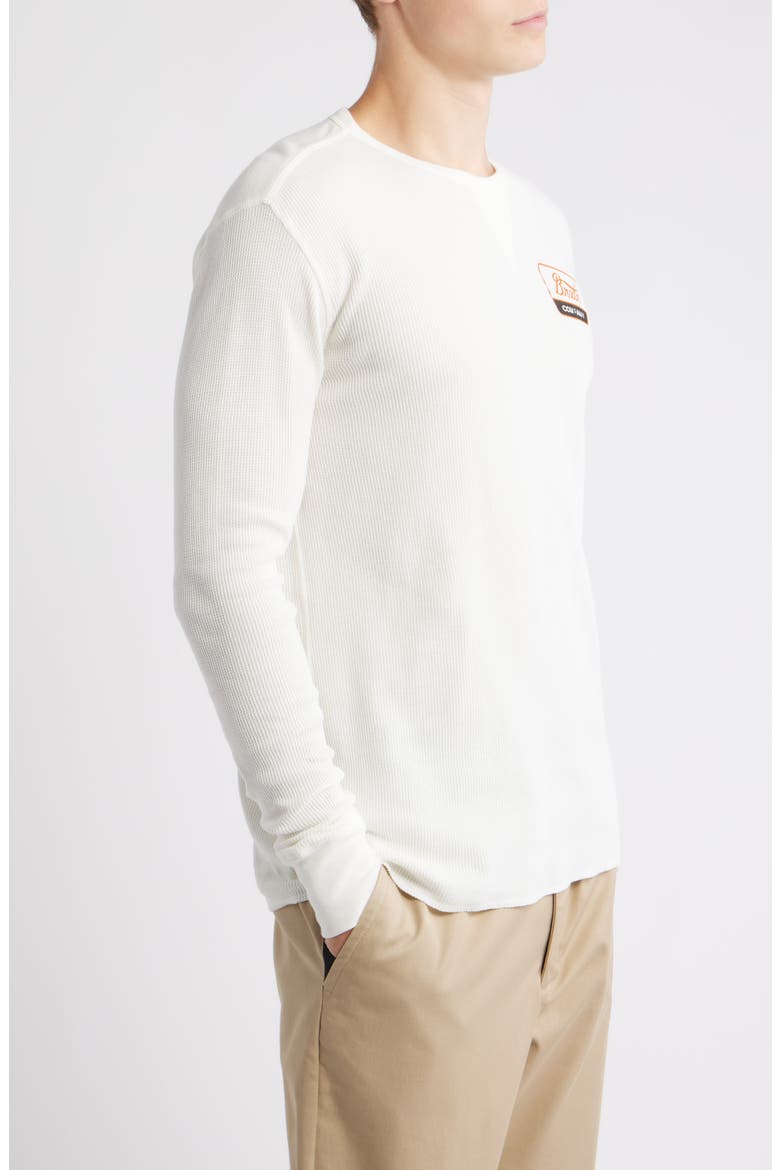 Linwood Long Sleeve Thermal Cotton Graphic T-Shirt, Alternate, color, CREAM/ RUST/ WASHED BLACK