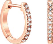 Donatello Gian Rose-Flashed Mini Huggie Earrings