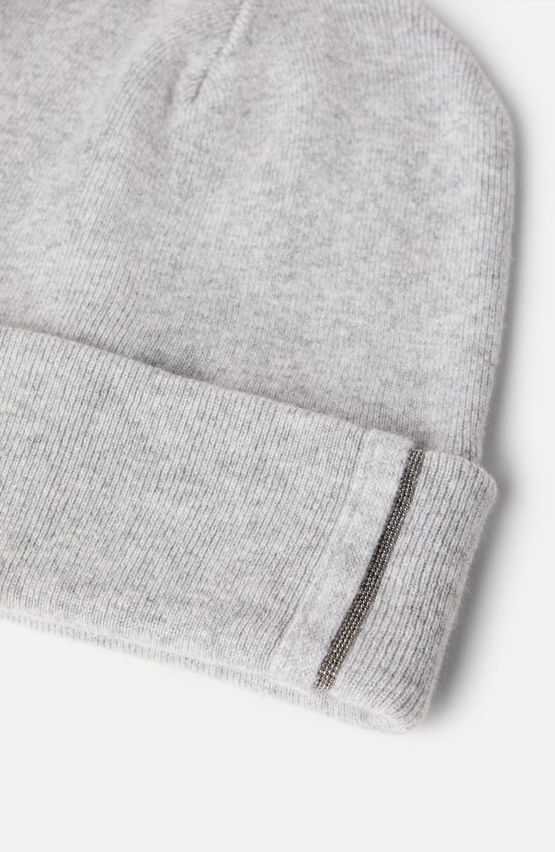 Brunello Cucinelli Knit beanie, Alternate, color, Light Grey