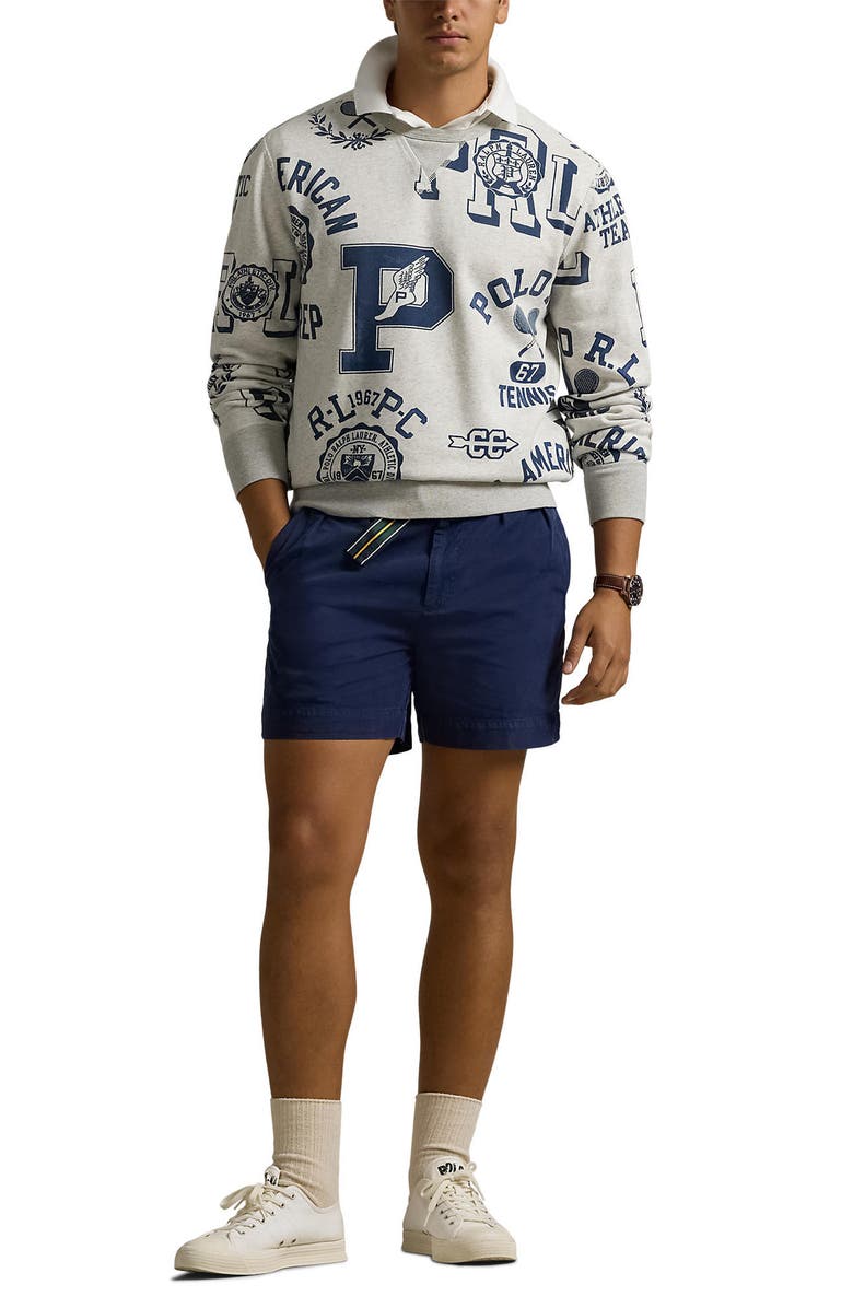 Polo Ralph Lauren Logo Graphic Cotton & Linen Crewneck Sweatshirt, Alternate, color, 