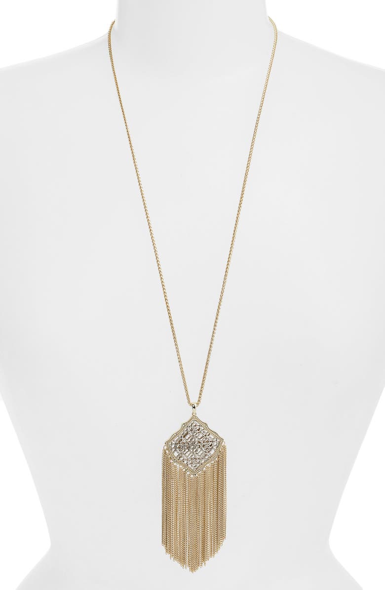 Kendra Scott Kingston Adjustable Pendant Necklace, Main, color, 