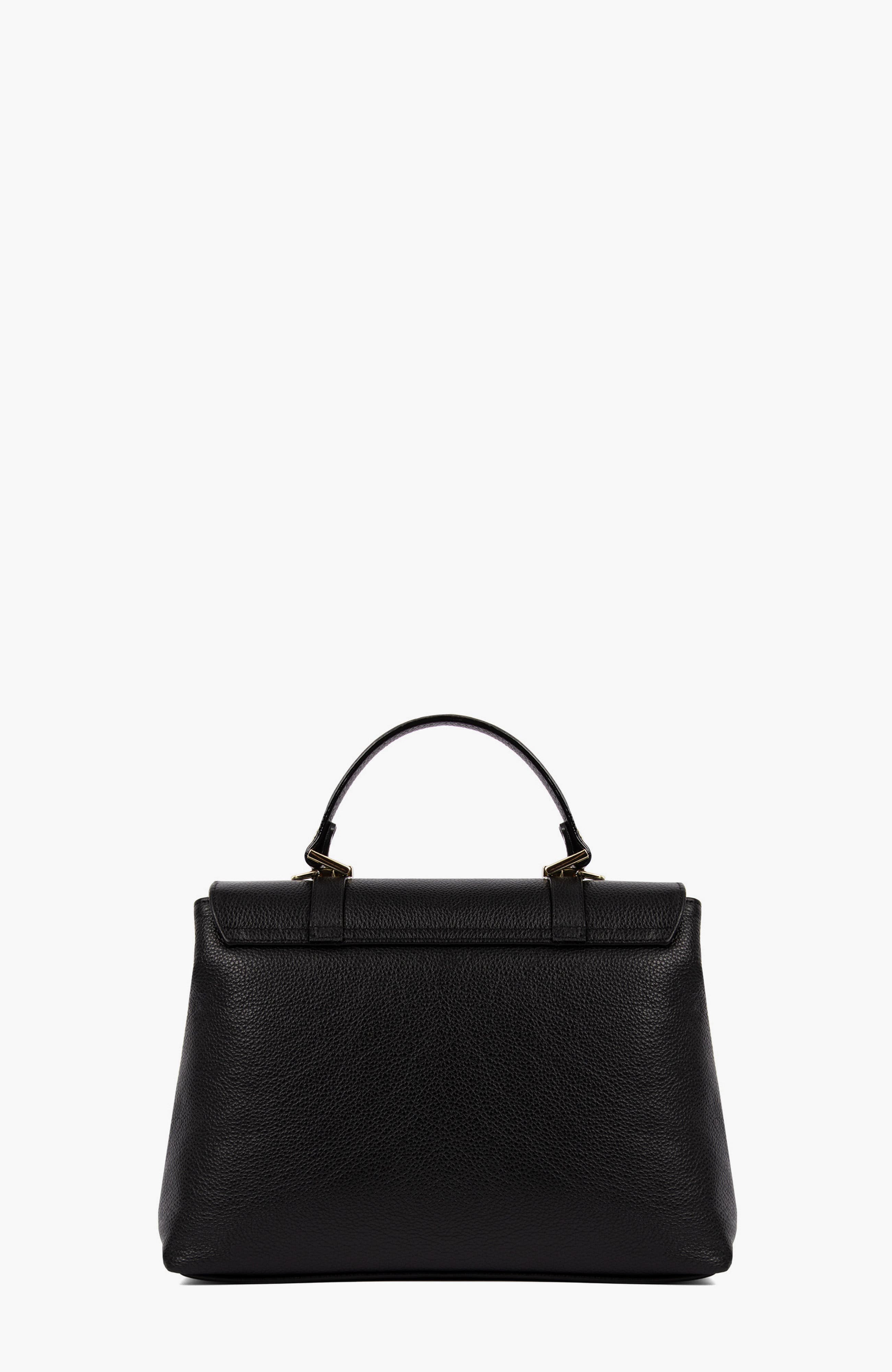 Muse Pebbled Leather Handbag 508, Alternate, color, Black