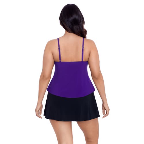 Trimshaper Rachel 5 Tier Ruffle Tankini Swimsuit Top