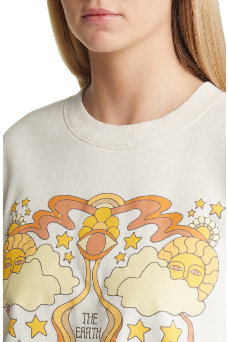 Women's Earth Music Graphic Sweatshirt, Alternate, color, WASHED WHITE