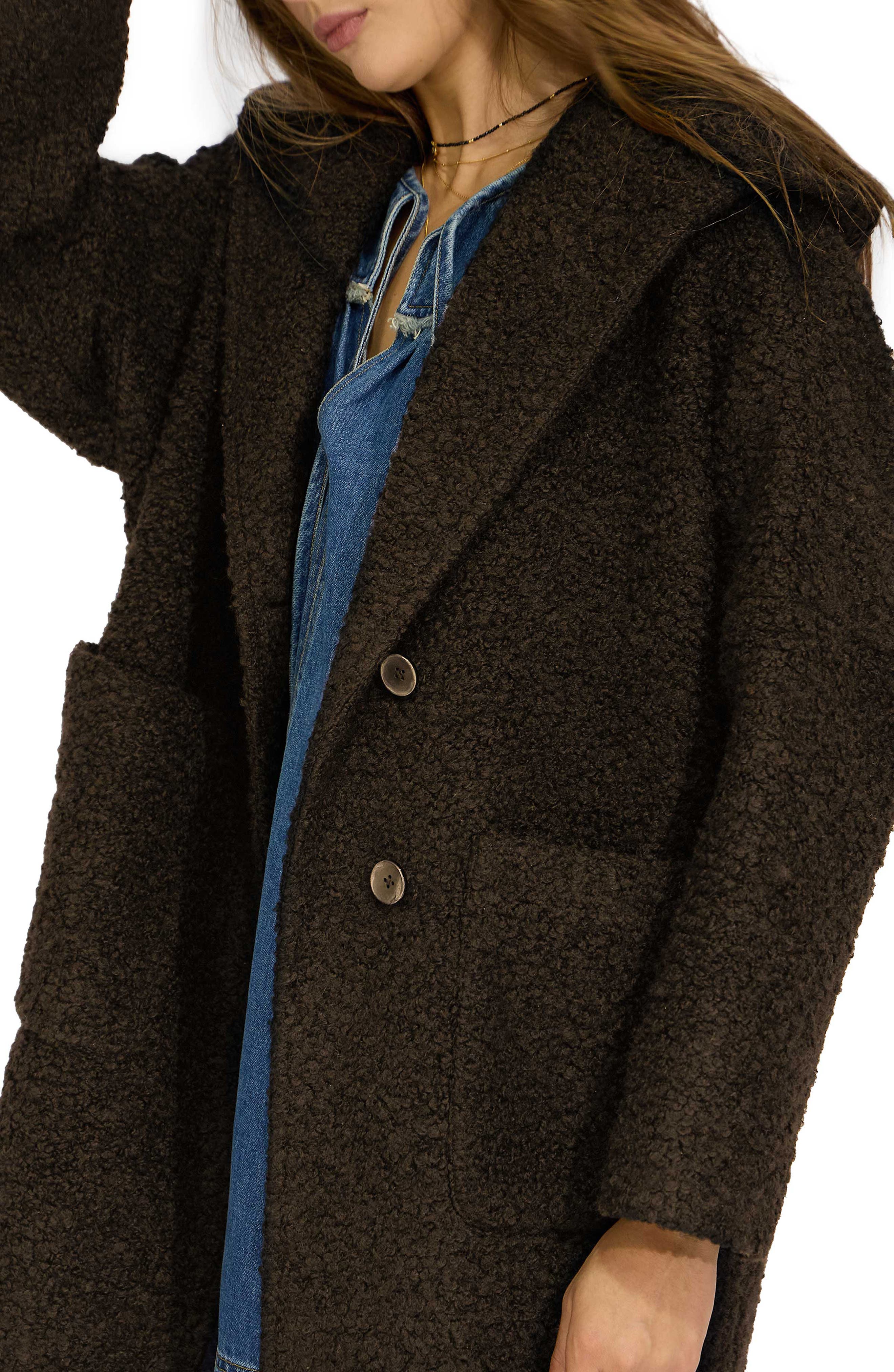 Belle & Bloom Young Love Hooded Bouclé Coat (Women) | Nordstromrack