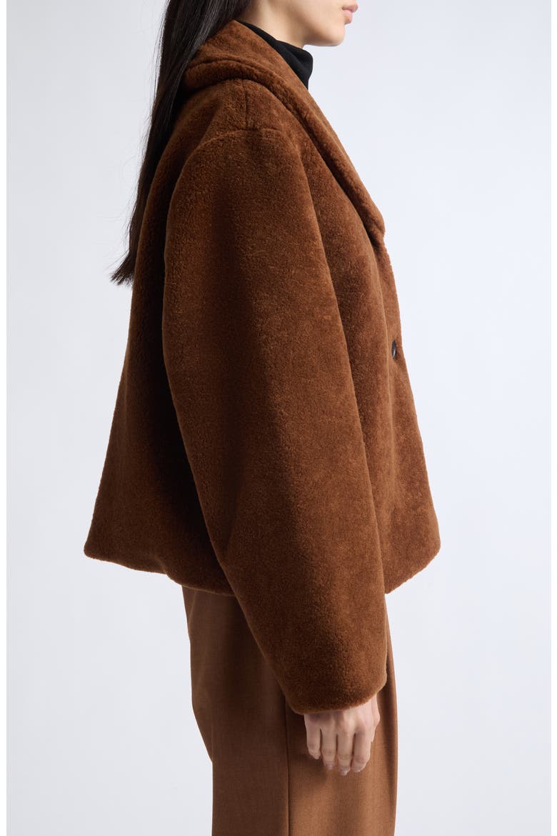 Marlie Shawl Collar Plush Wool Jacket, Alternate, color, GINGER