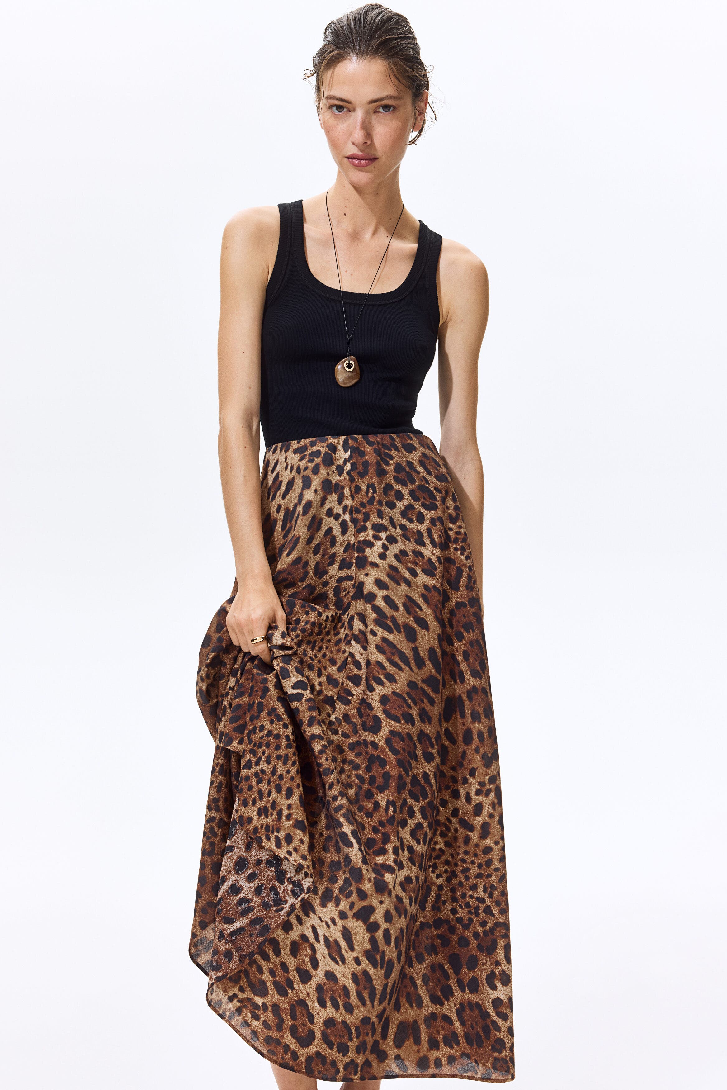 Satin Maxi Skirt - image 4