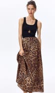 H&M Satin Maxi Skirt