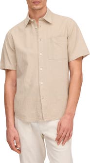 NN07 Asher Linen Blend Short Sleeve Shirt