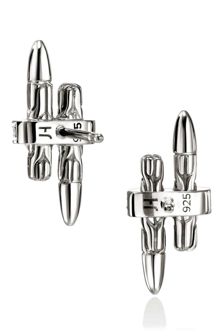 Spear Stud Earrings, Sterling Silver, Alternate, color, SILVER