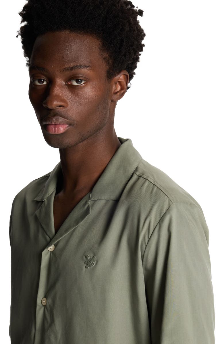 Lyle & Scott Contrast Cuff Shirt, Alternate, color, Clay Green/ White