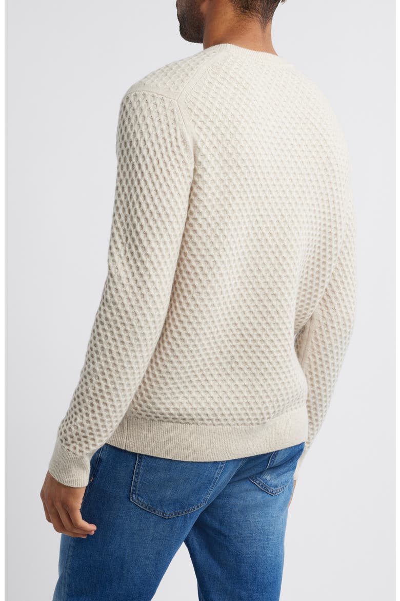 Carrick Honeycomb Wool & Alpaca Sweater, Alternate, color, OATMEAL HEATHER
