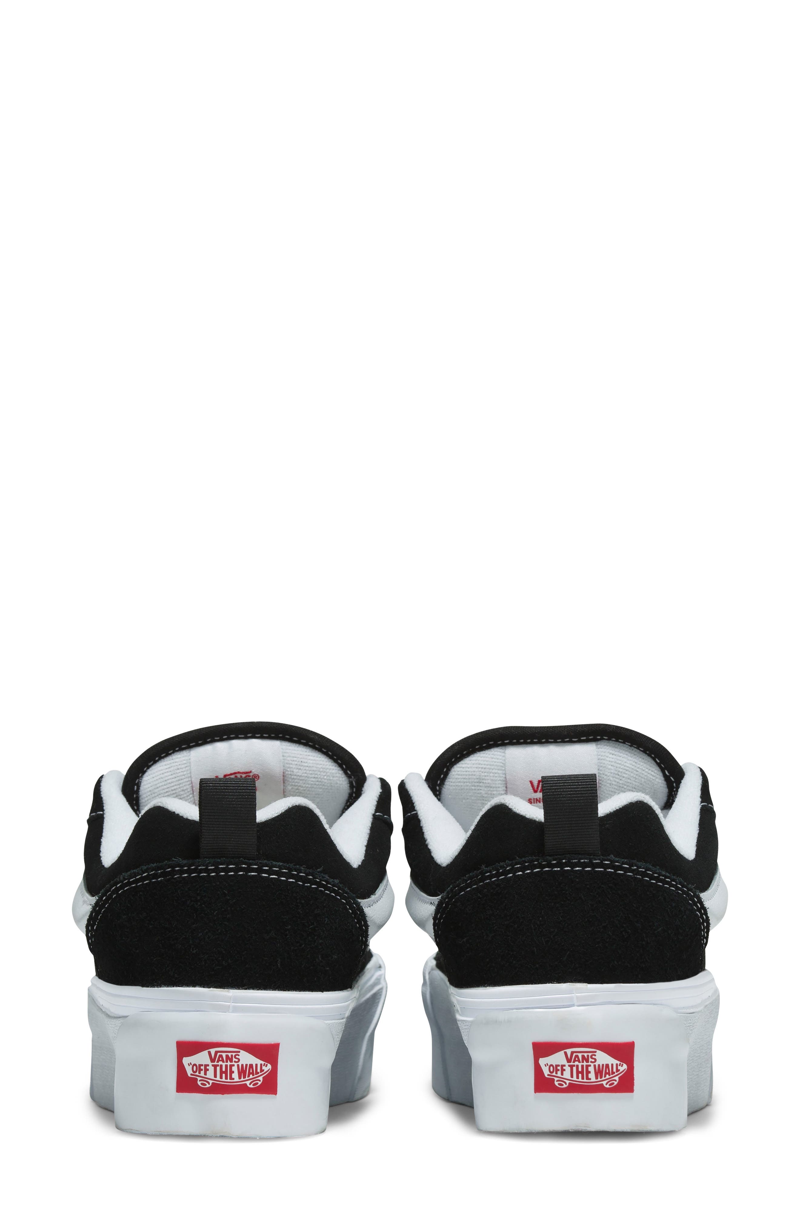 Vans Knu Skool Stack Sneaker, Alternate, color, Black/True White