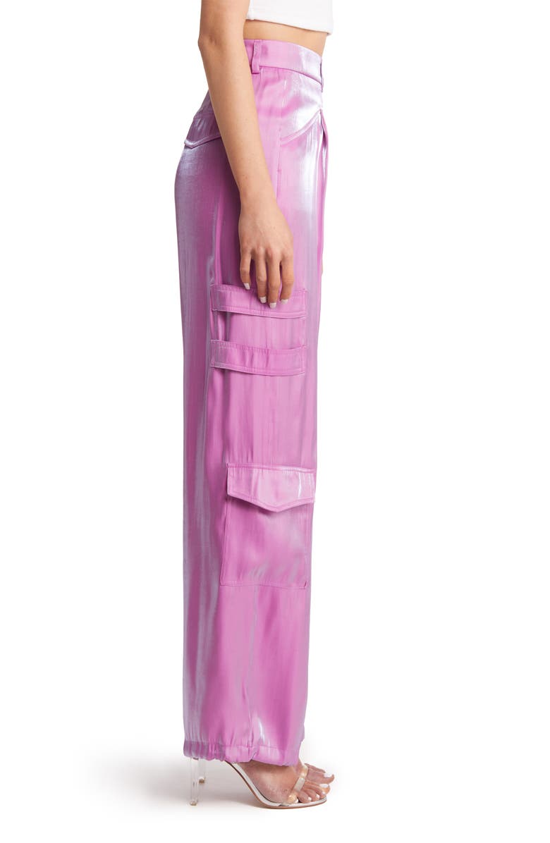 SOMETHING NEW Iridescent Cargo Pants, Alternate, color, 
