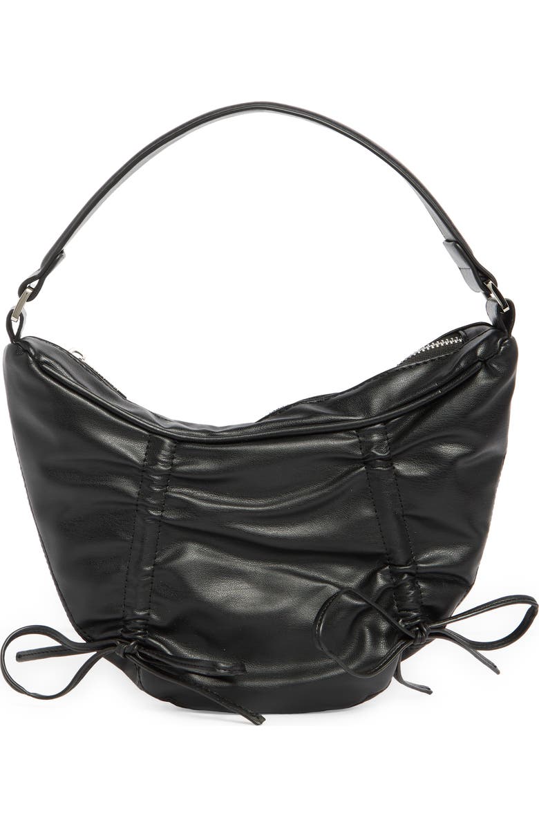 Madden Girl Soft Crescent Shoulder Bag, Main, color, Black
