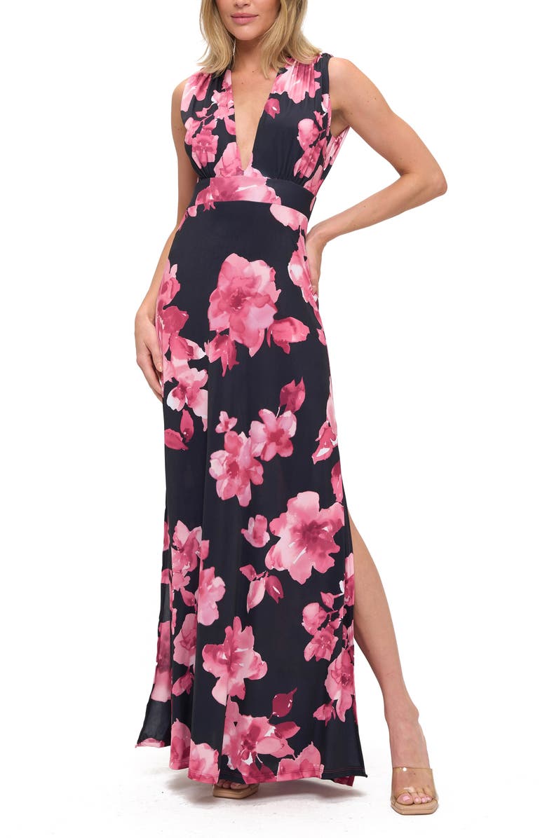 O.L. Open Back Maxi Dress, Main, color, Navy